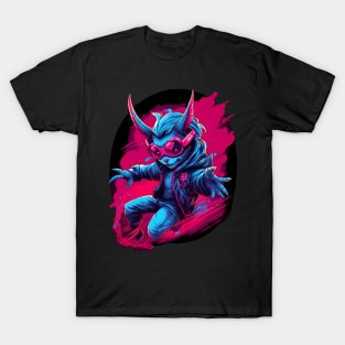 Cool Mischievous Kawaii Demon Bursting with Demonic Charm T-Shirt